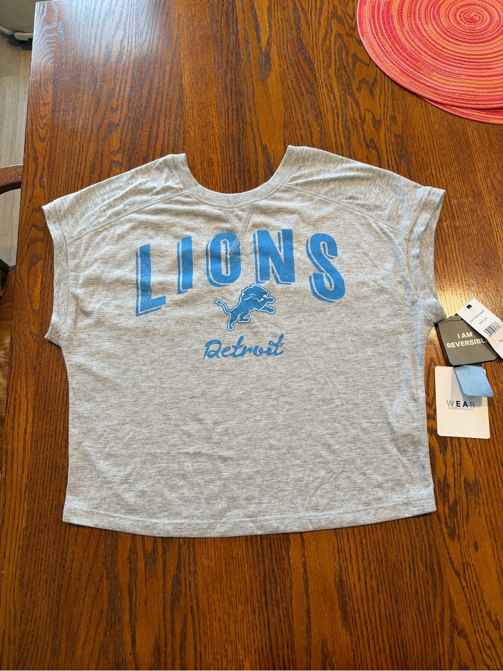 NFL Detroit Lions Reversible Tee NWT
